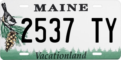 ME license plate 2537TY