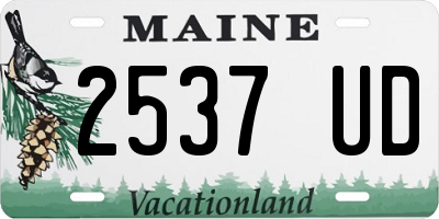 ME license plate 2537UD