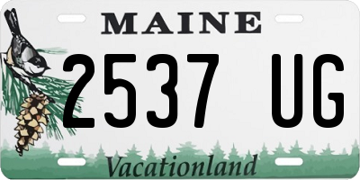 ME license plate 2537UG