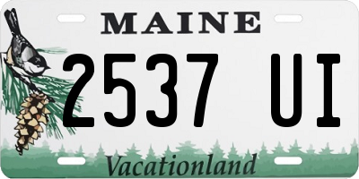 ME license plate 2537UI