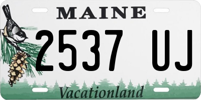 ME license plate 2537UJ