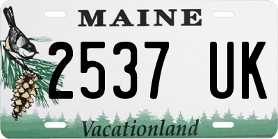ME license plate 2537UK