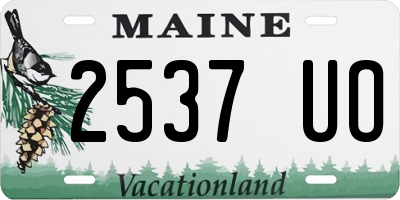 ME license plate 2537UO