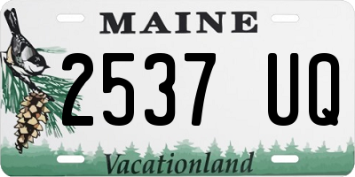 ME license plate 2537UQ