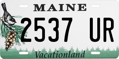 ME license plate 2537UR