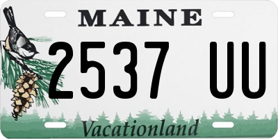 ME license plate 2537UU