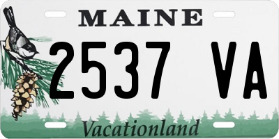 ME license plate 2537VA