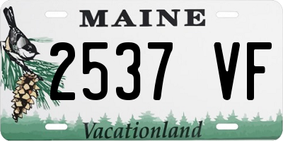 ME license plate 2537VF
