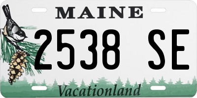 ME license plate 2538SE