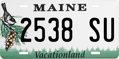 ME license plate 2538SU
