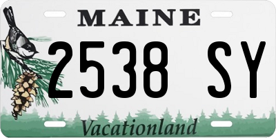 ME license plate 2538SY