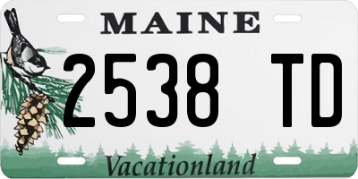 ME license plate 2538TD