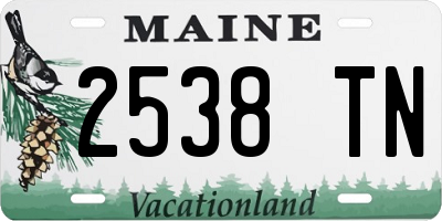 ME license plate 2538TN