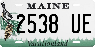 ME license plate 2538UE