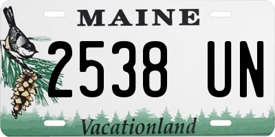ME license plate 2538UN