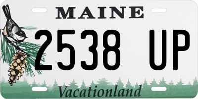 ME license plate 2538UP