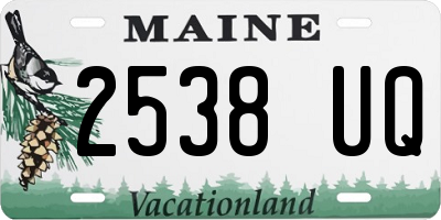 ME license plate 2538UQ