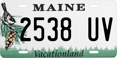 ME license plate 2538UV