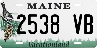 ME license plate 2538VB
