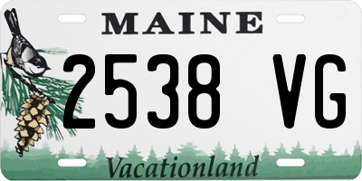 ME license plate 2538VG