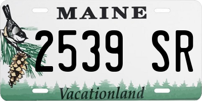 ME license plate 2539SR