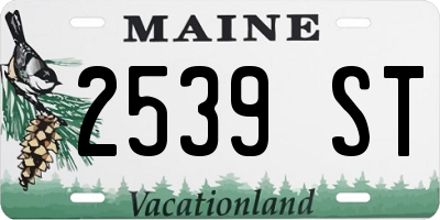 ME license plate 2539ST