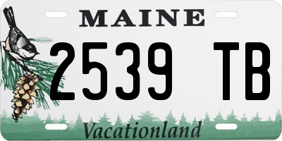 ME license plate 2539TB