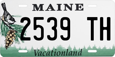 ME license plate 2539TH