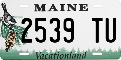 ME license plate 2539TU