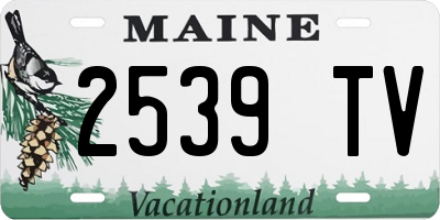 ME license plate 2539TV