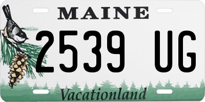 ME license plate 2539UG
