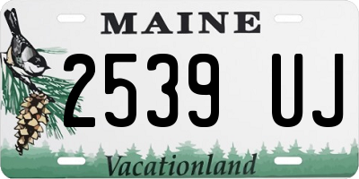 ME license plate 2539UJ
