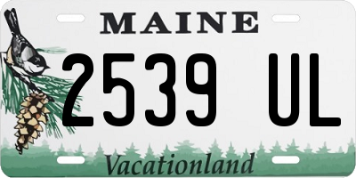 ME license plate 2539UL