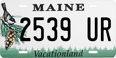 ME license plate 2539UR