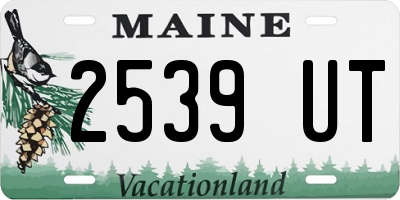 ME license plate 2539UT
