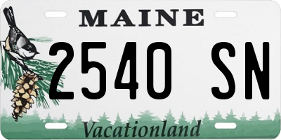 ME license plate 2540SN