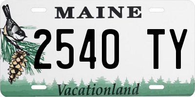 ME license plate 2540TY