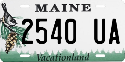 ME license plate 2540UA