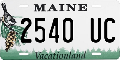 ME license plate 2540UC