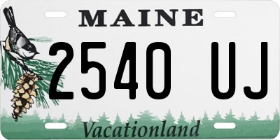 ME license plate 2540UJ