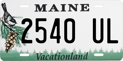 ME license plate 2540UL