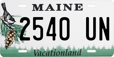 ME license plate 2540UN