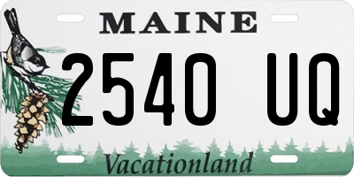 ME license plate 2540UQ