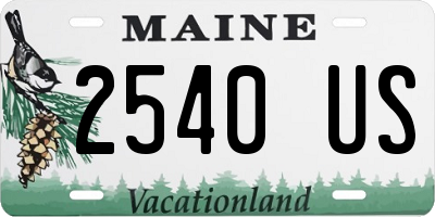 ME license plate 2540US