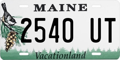 ME license plate 2540UT