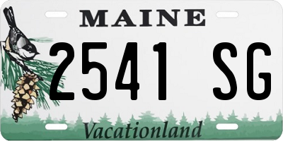 ME license plate 2541SG
