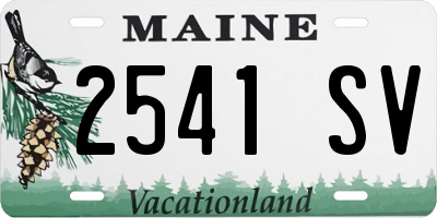 ME license plate 2541SV