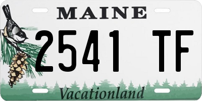 ME license plate 2541TF