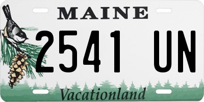 ME license plate 2541UN