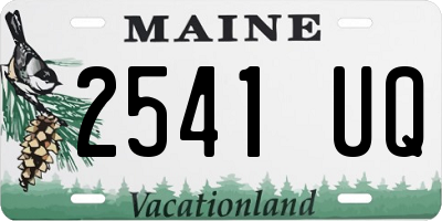 ME license plate 2541UQ